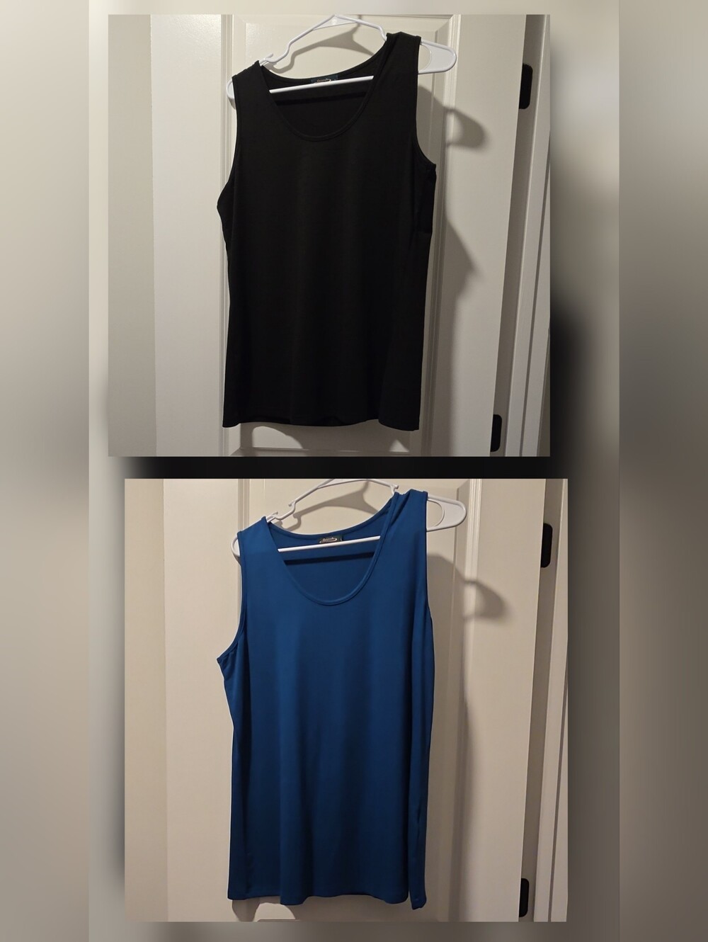 Everyday Scoop Neck Tank Top - Black and Blue